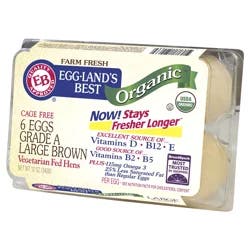 Eggland's Best Organic Large Brown Eggs - 6 ct