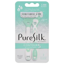 Pure Silk Contour 5 Pivoting Head Disposable Razors 2 ct | Shipt