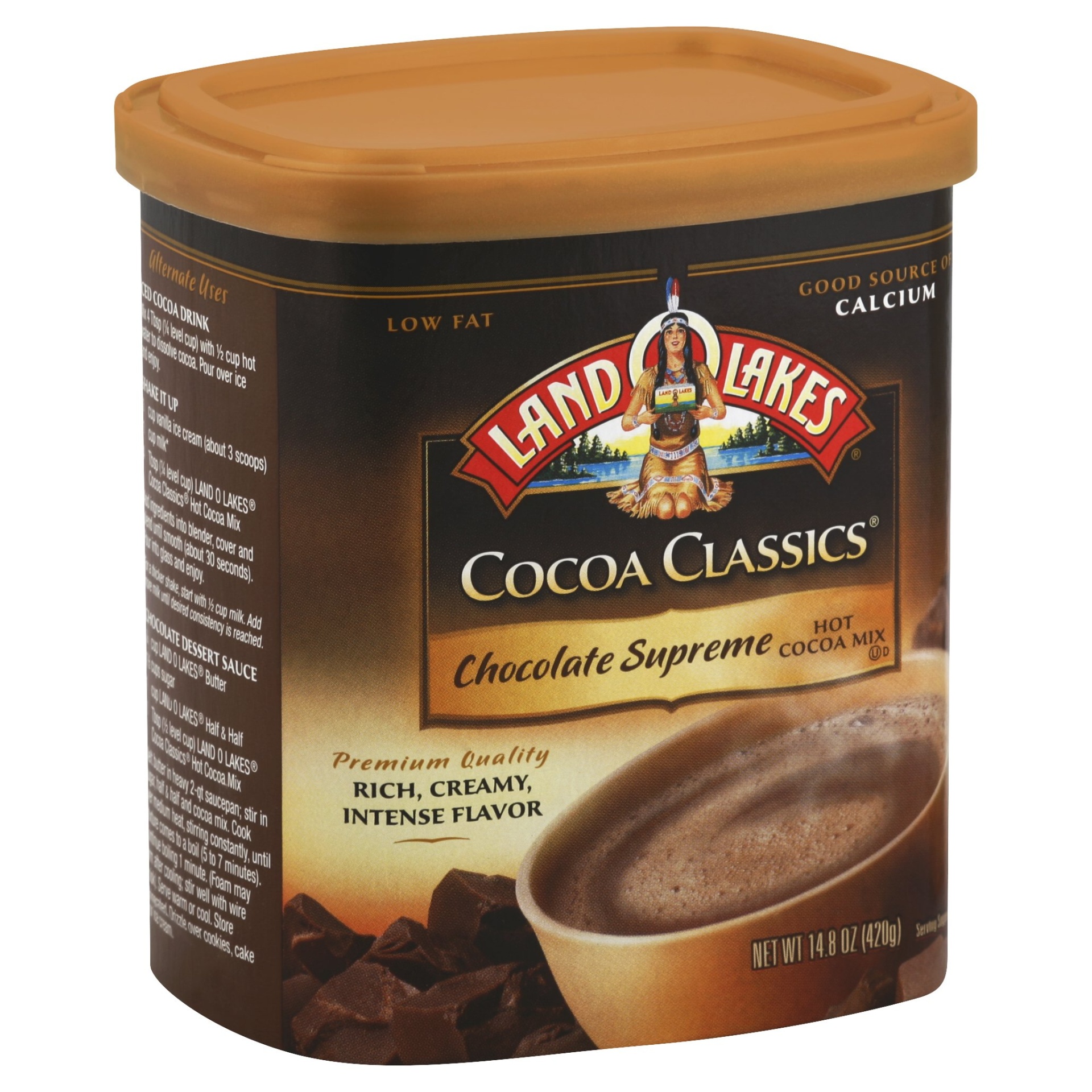 slide 1 of 1, Land O'Lakes Chocolate Supreme Hot Chocolate, 14.8 oz