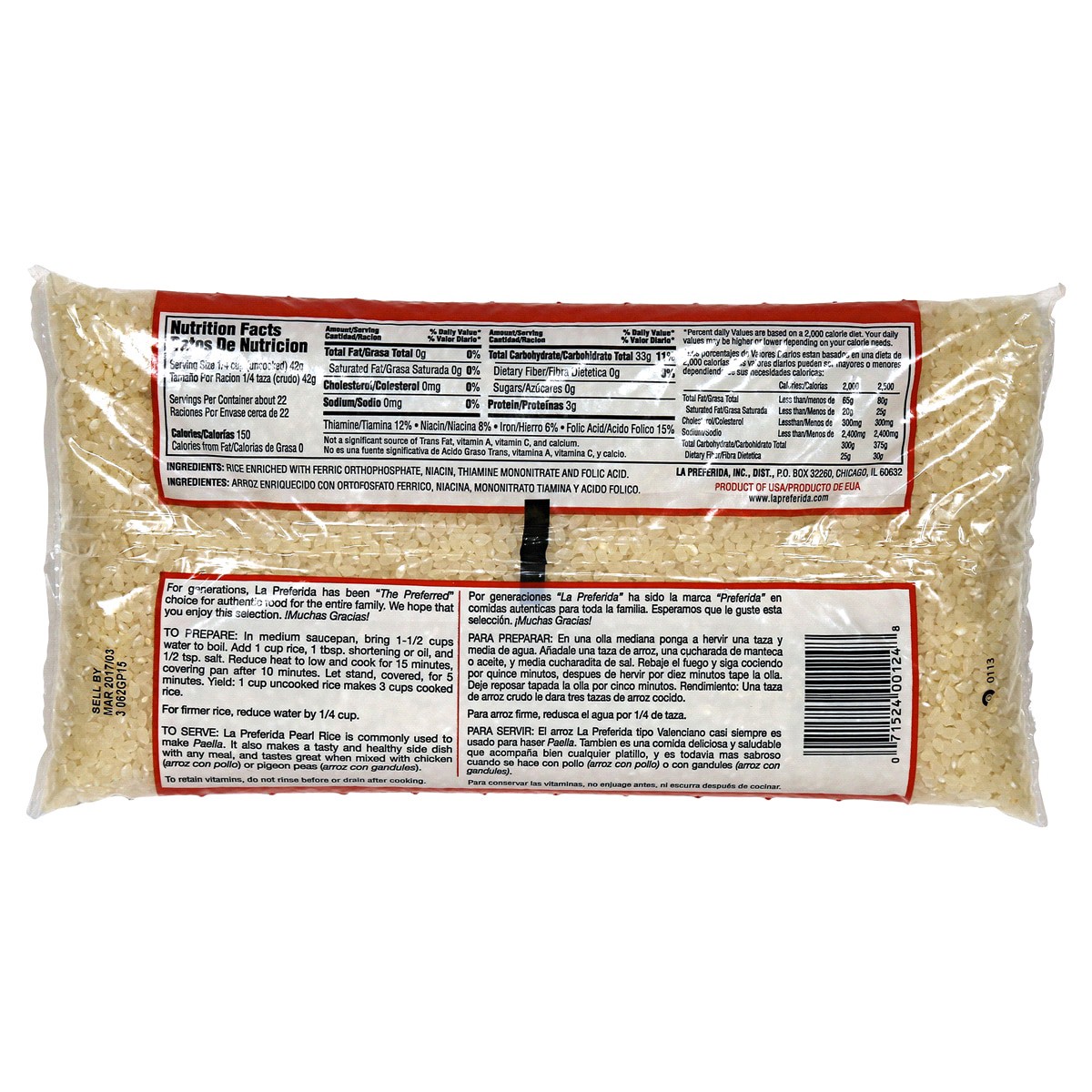slide 2 of 2, La Preferida Fancy Pearl Rice, 2 lb