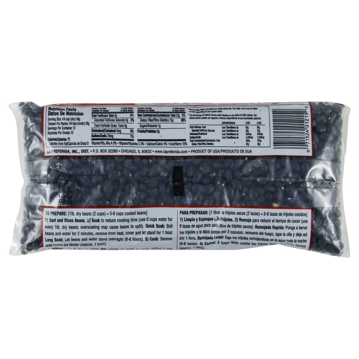 slide 2 of 2, La Preferida Black Beans, 16 oz