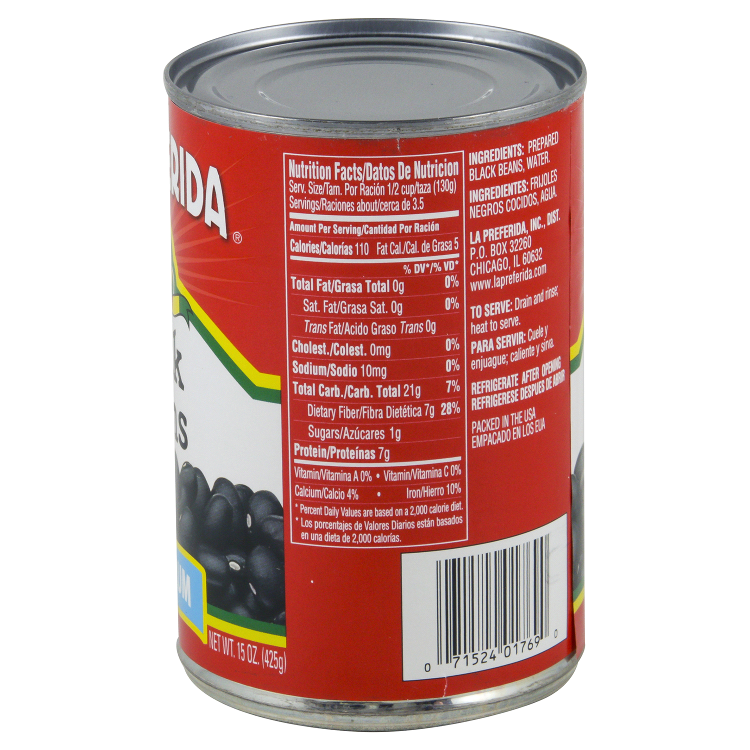 slide 3 of 3, La Preferida Black Beans 15 oz, 15 oz