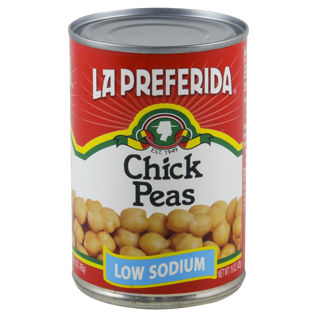 slide 3 of 4, La Preferida Low Sodium Chick Peas, 15 oz