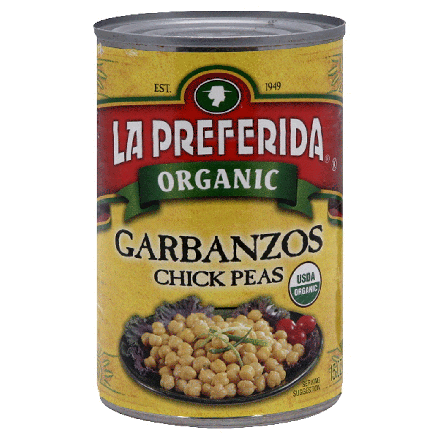 slide 1 of 1, La Preferida Organic Carbanzos Chick Peas, 15 oz