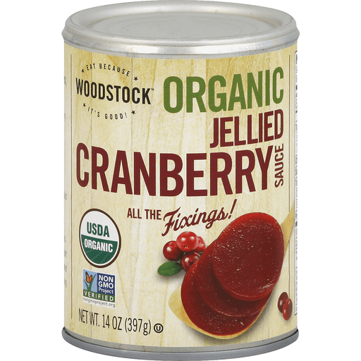 slide 2 of 2, Woodstock Jellied Organic Cranberry Sauce 14 oz, 14 oz