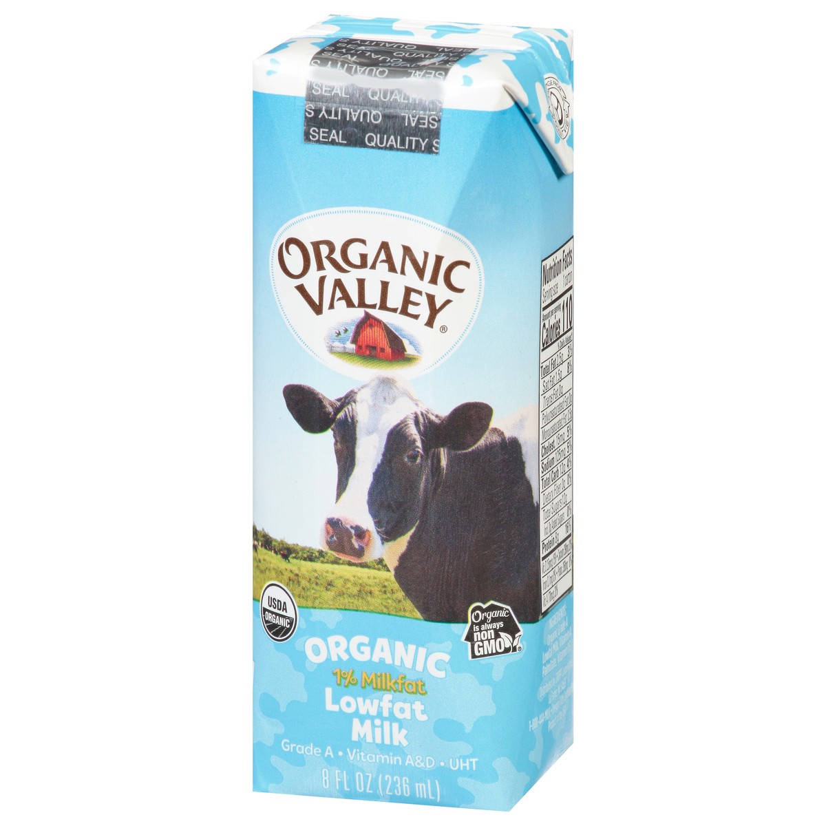 slide 8 of 10, Organic Valley Milk, Lowfat, Organic, 1%, 8 fl oz