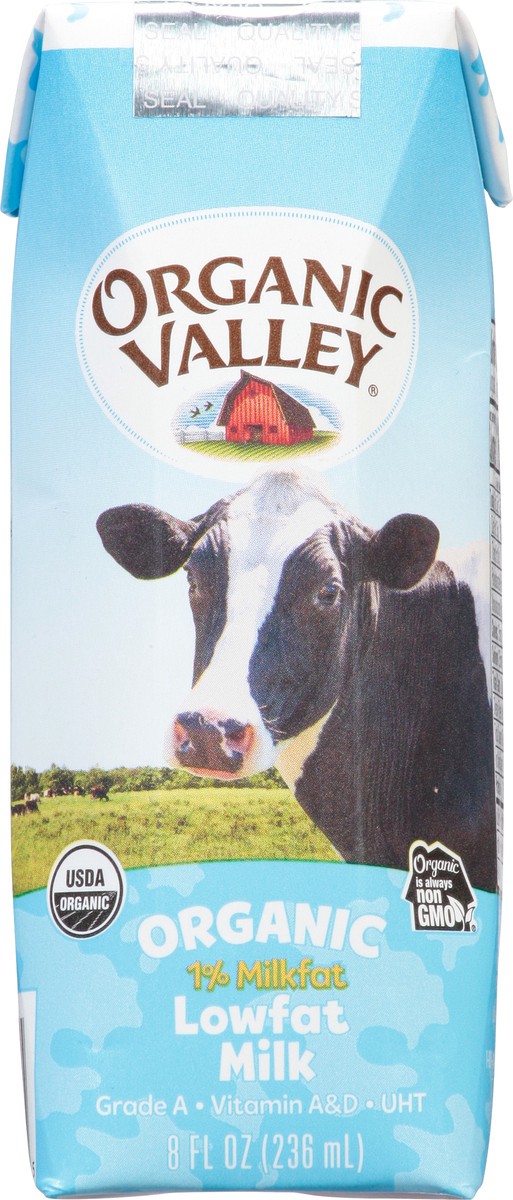 slide 6 of 10, Organic Valley Milk, Lowfat, Organic, 1%, 8 fl oz