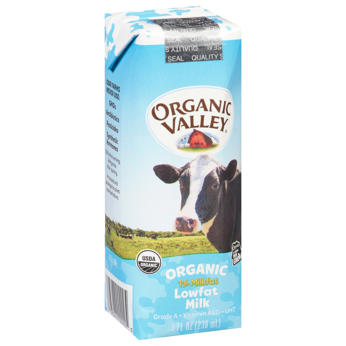 slide 7 of 10, Organic Valley Milk, Lowfat, Organic, 1%, 8 fl oz