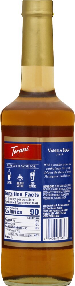 slide 4 of 4, Torani Vanilla Bean Syrup - 750 ml, 750 ml
