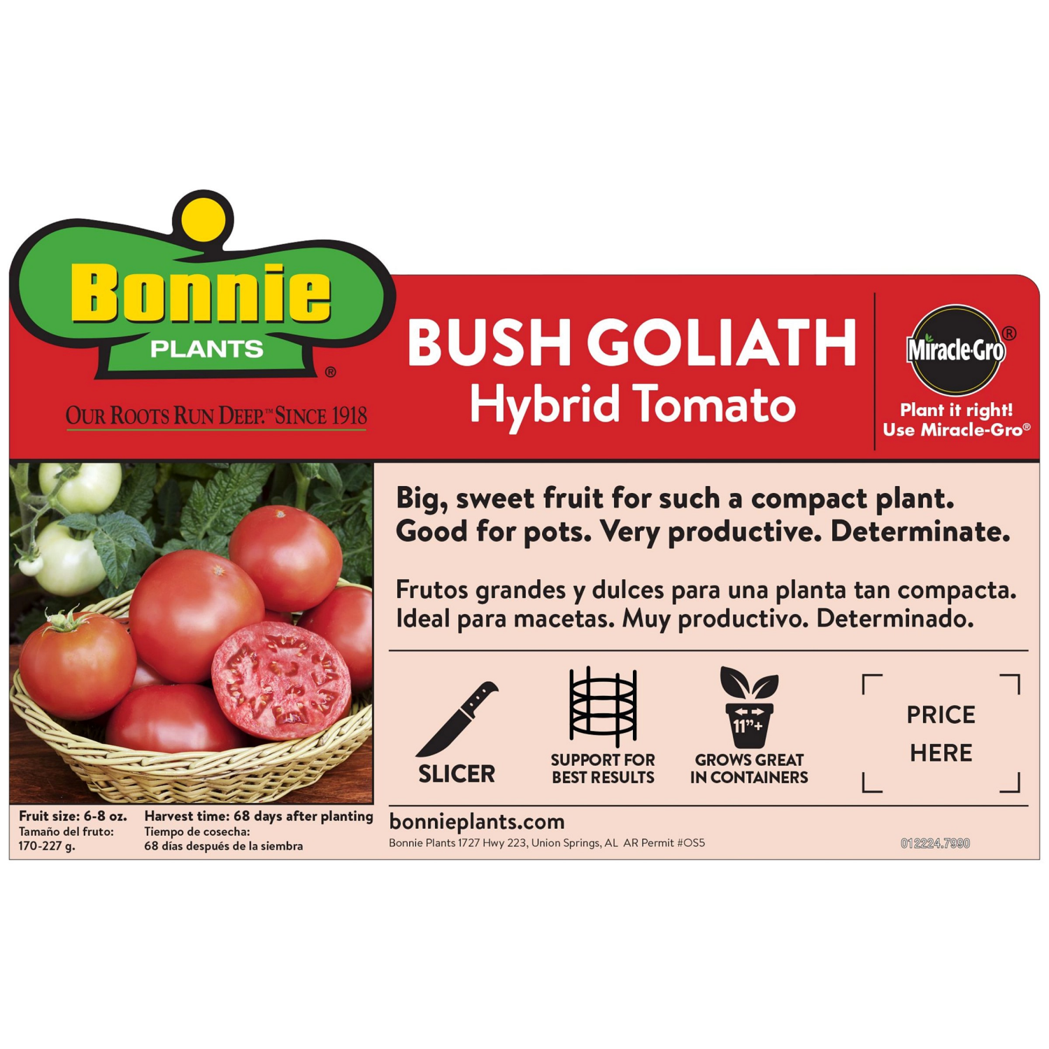 slide 2 of 4, Tomato-Bush Goliath, 1 ct