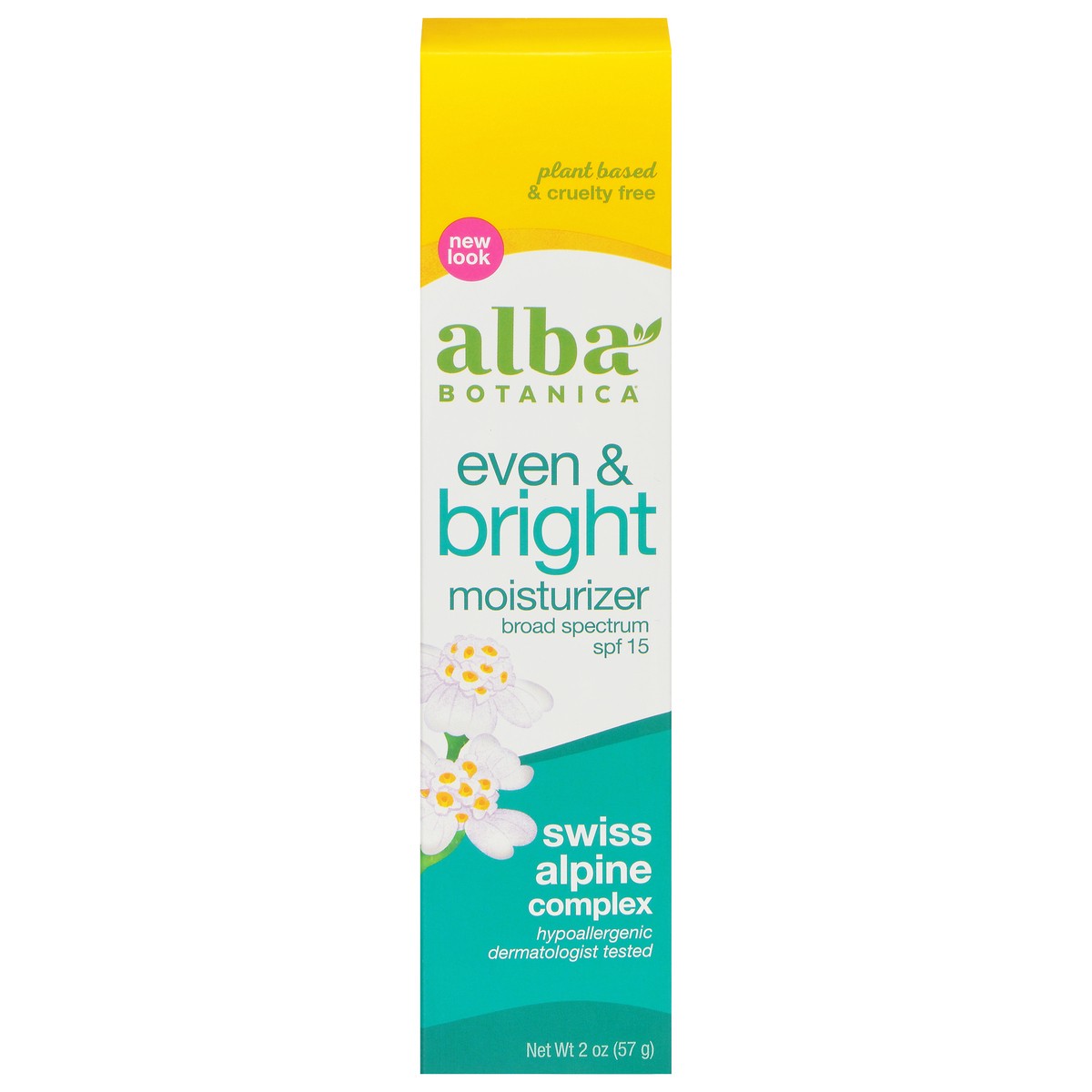 slide 1 of 9, Alba Botanica Even & Bright Broad Spectrum SPF 15 Moisturizer 2 oz. Box, 2 oz