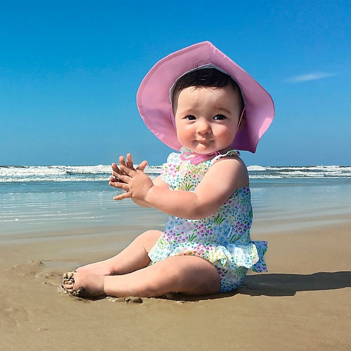 slide 2 of 6, i play. by Green Sprouts Newborn Brim Sun Hat - Light Pink, 1 ct