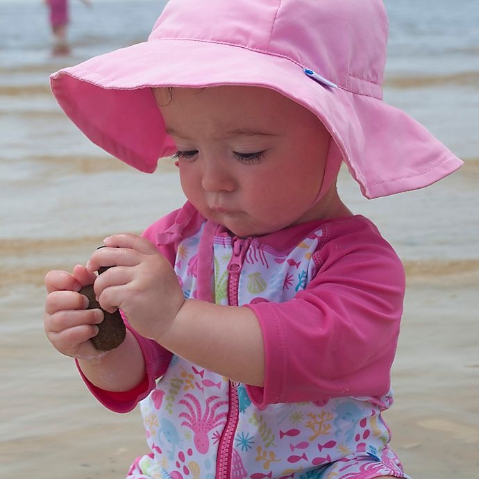 slide 3 of 6, i play. by Green Sprouts Newborn Brim Sun Hat - Light Pink, 1 ct