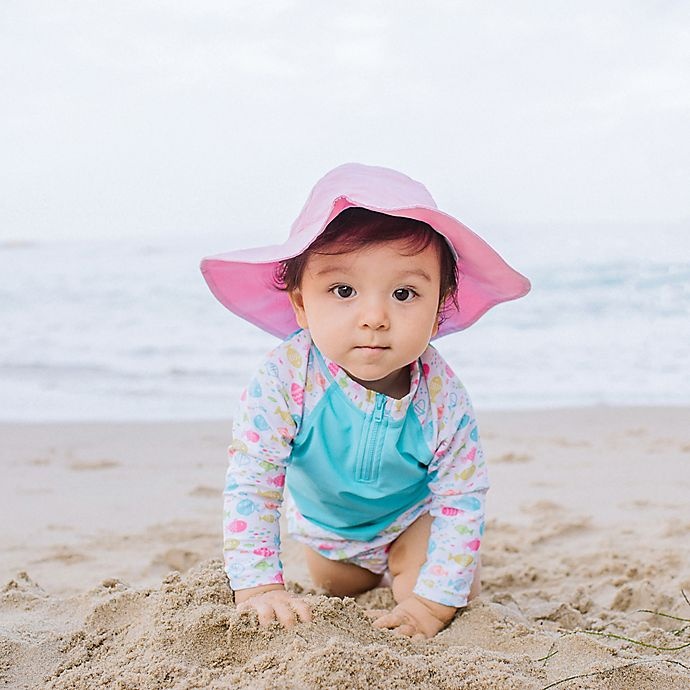 slide 5 of 6, i play. by Green Sprouts Newborn Brim Sun Hat - Light Pink, 1 ct