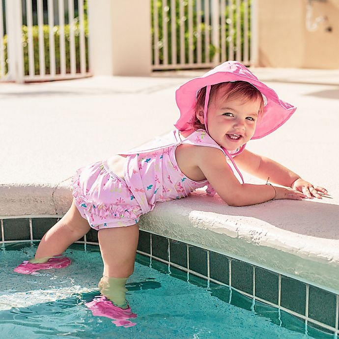 slide 2 of 6, i play. by Green Sprouts Toddler Sun Flap Hat - Light Pink, 1 ct