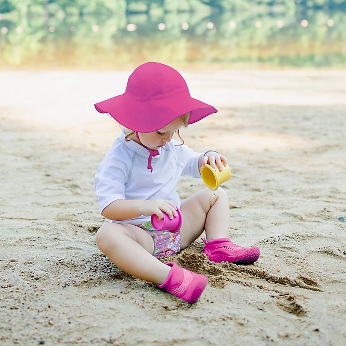 slide 2 of 5, i play. by Green Sprouts Newborn Brim Sun Hat - Hot Pink, 1 ct