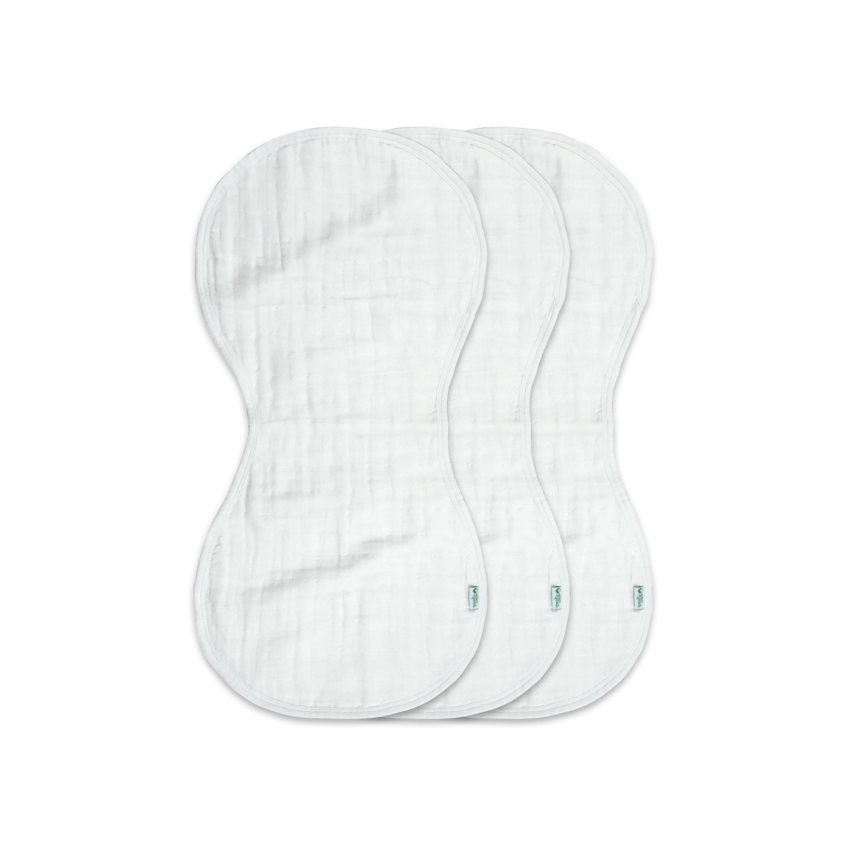 slide 7 of 9, Green Sprouts Organic Cotton Muslin Burp Cloths - White, 3 ct