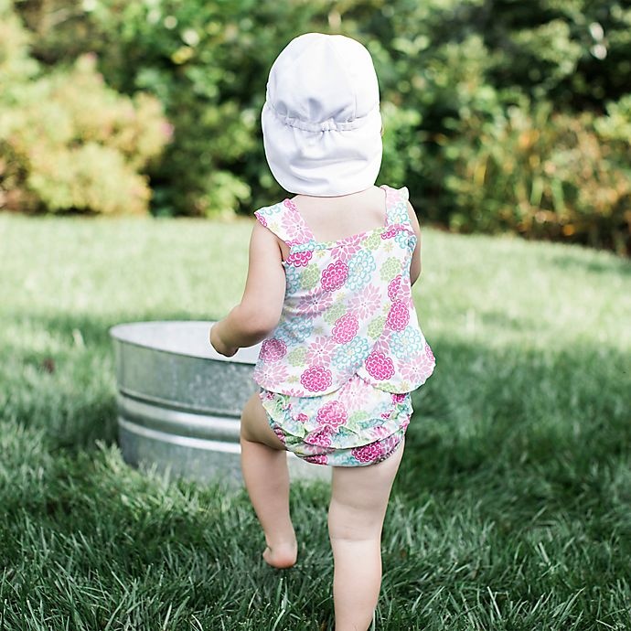 slide 2 of 3, i play. by Green Sprouts Newborn Breathable Flap Swim & Sun Hat - White, 1 ct