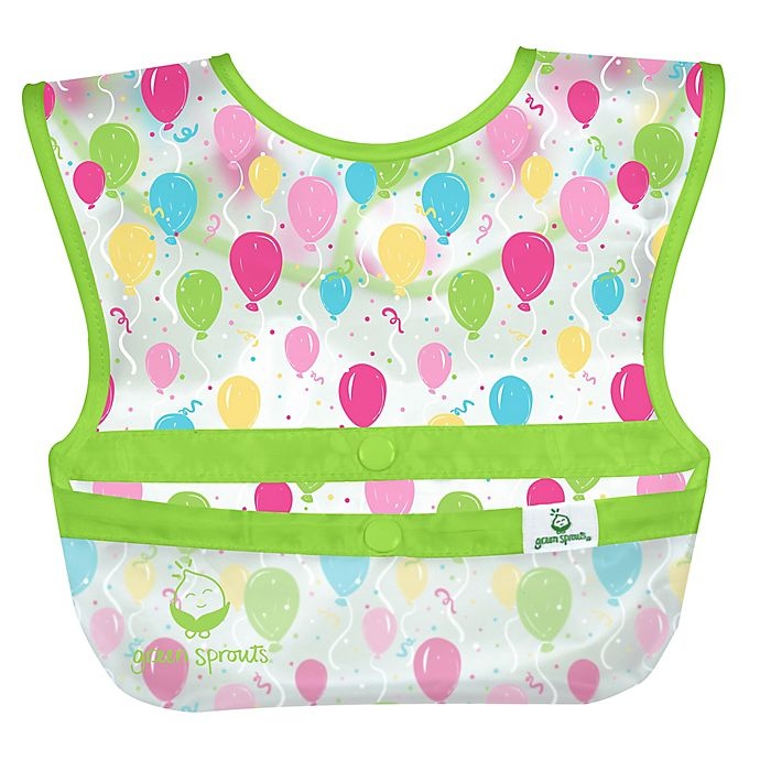 slide 4 of 4, Green Sprouts Cupcake Snap & Go Wipe-Off Bibs - Pink, 3 ct