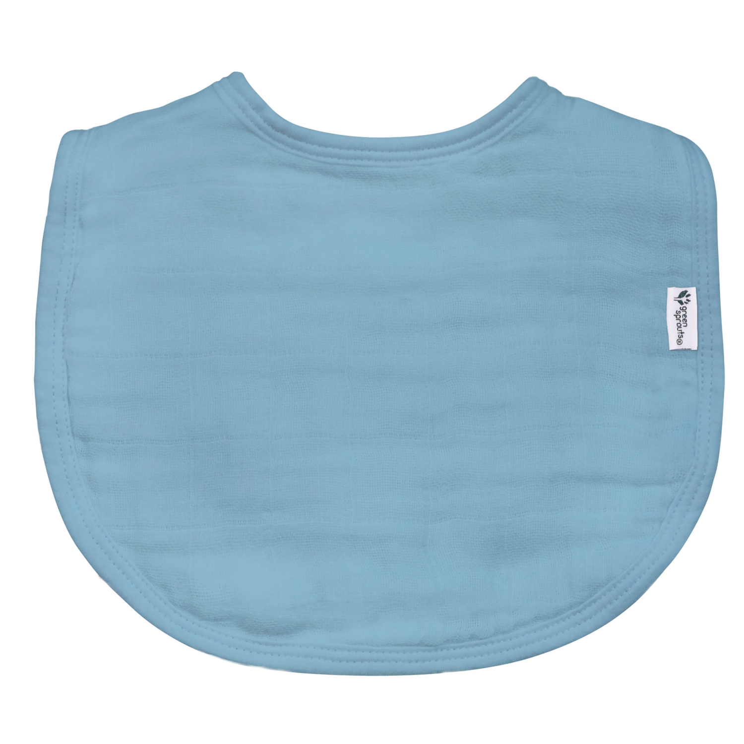 slide 3 of 5, Green Sprouts Organic Cotton Muslin Bibs (3pk)-Blueberry Set-0-12 Mo, 3 ct