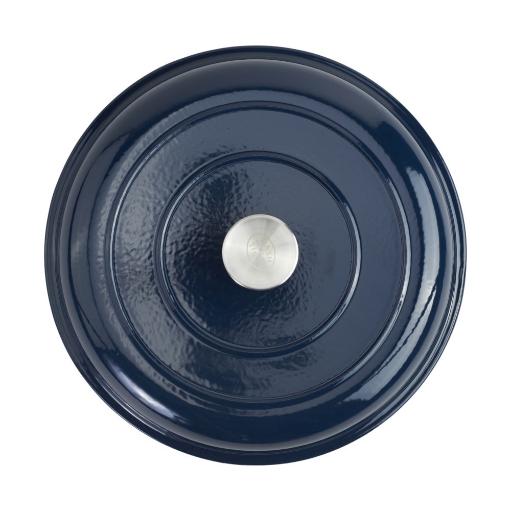 slide 3 of 5, Dash Of That Enameled Cast Iron Braiser With Lid - Blue, 3.4 qt