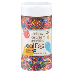 Dallies rainbow ice cream sprinkles, 6.15 oz.