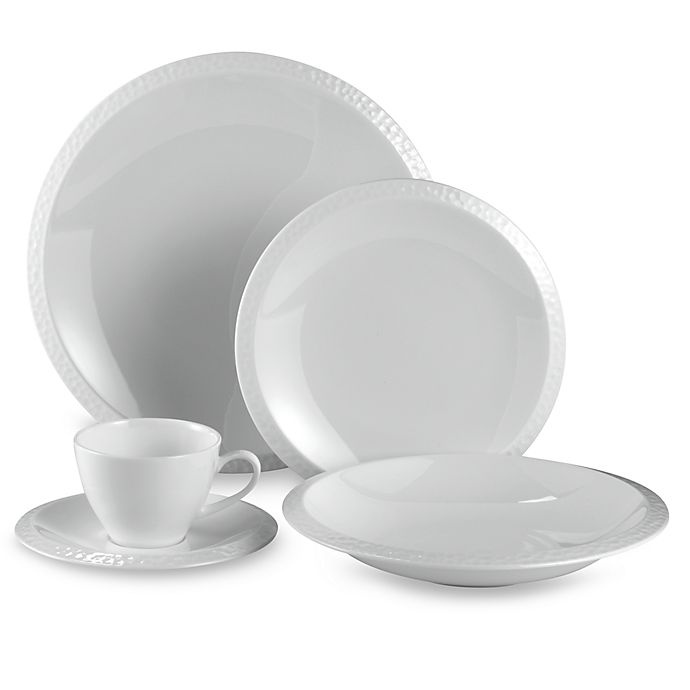 slide 1 of 1, Mikasa Sasaki Sculpture White Place Setting, 5 ct