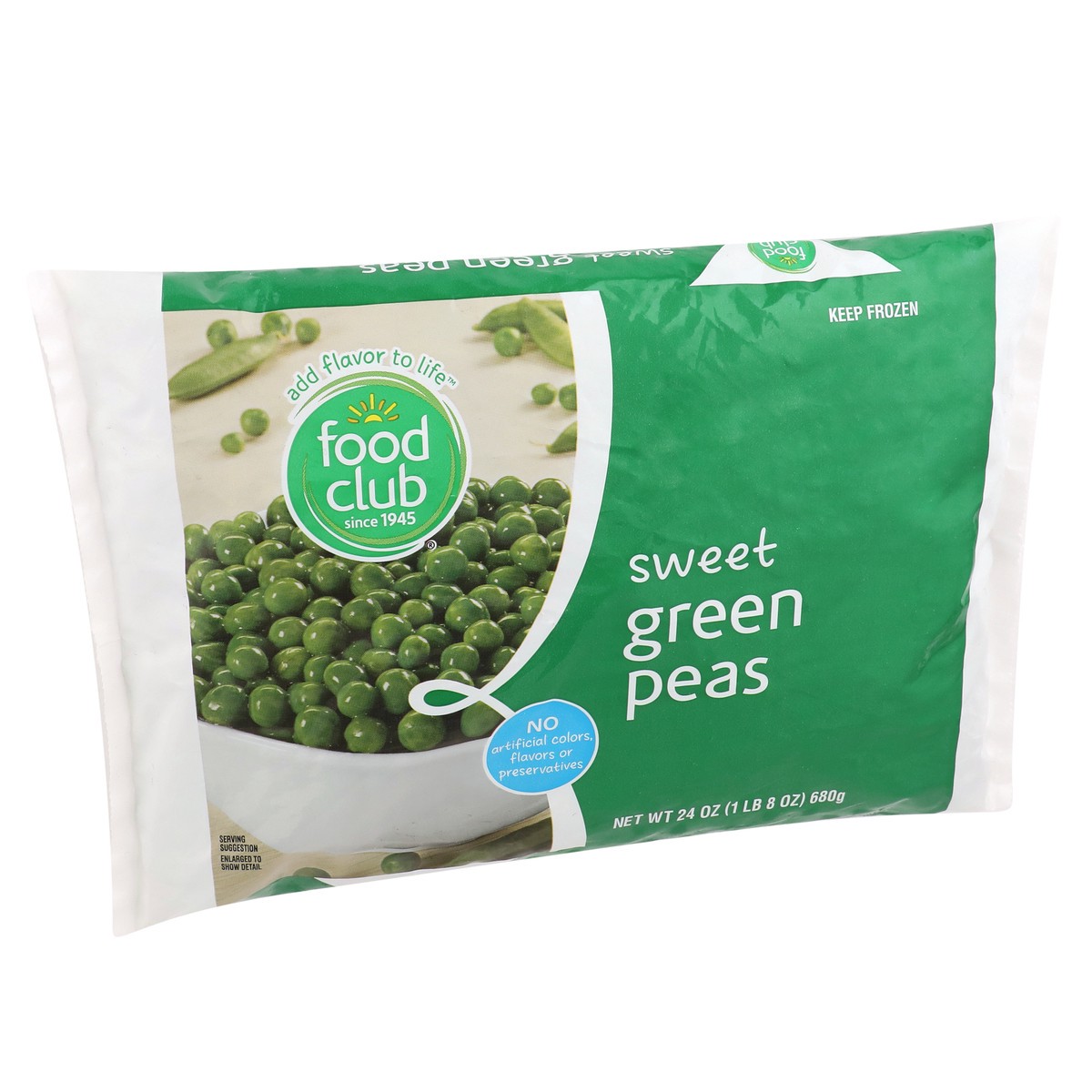 slide 2 of 9, Food Club Sweet Green Peas, 24 oz