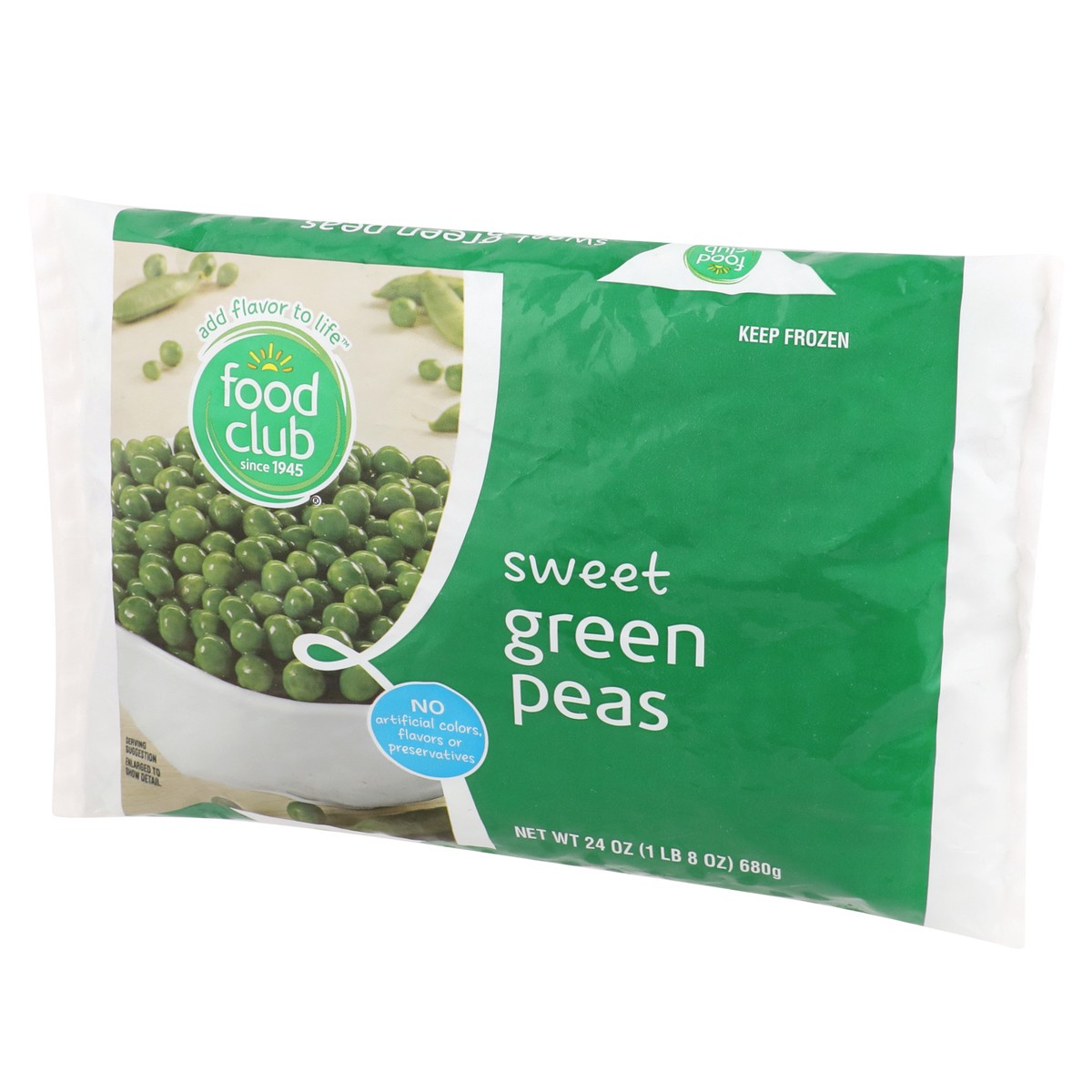 slide 3 of 9, Food Club Sweet Green Peas, 24 oz