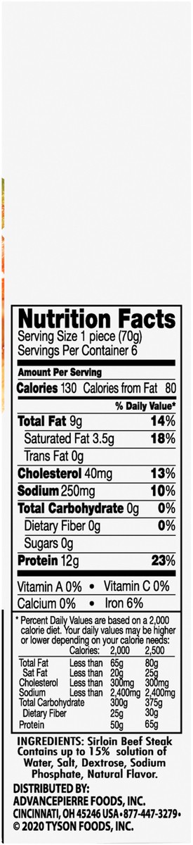 slide 5 of 8, Steak-EZE Thinly Sliced Angus Beef Philly Steak Strips, 6 Count (Frozen), 425.24 g