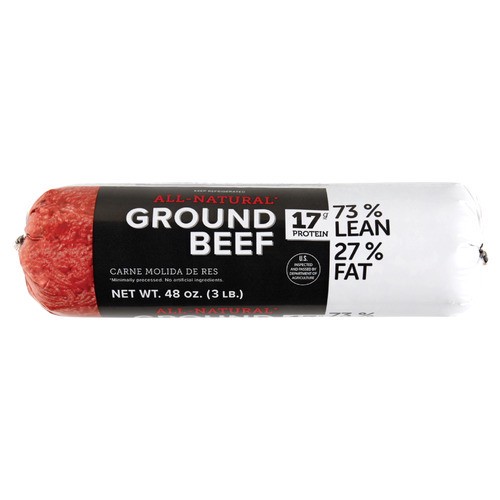 slide 1 of 1, Tyson® ground beef chub, 73% lean, 48 oz