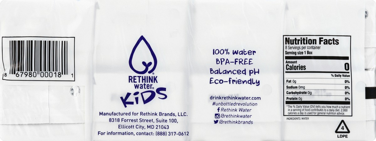 slide 2 of 5, Rethink Water 8 ea, 8 ct; 200 ml