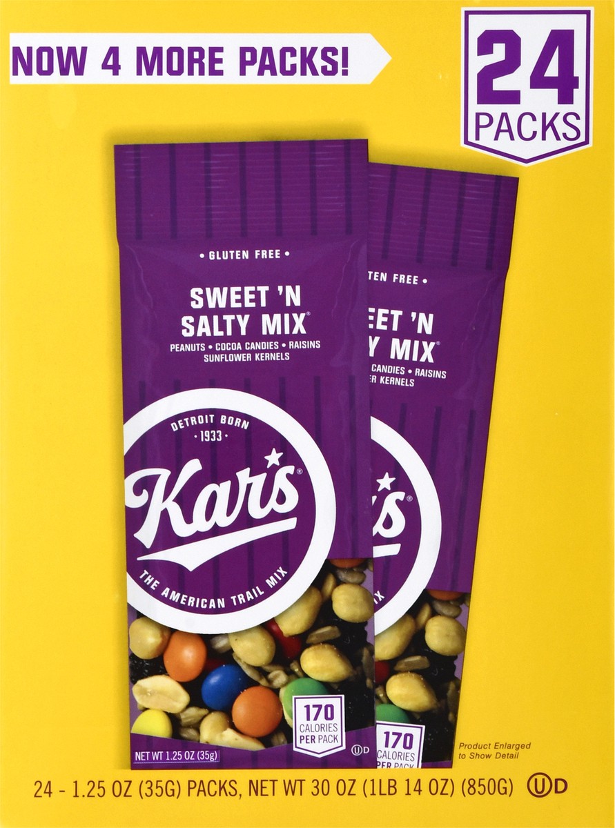 slide 1 of 13, Kar's 24 Packs Sweet 'n Salty Mix 24 - 1.25 oz Packs, 24 ct