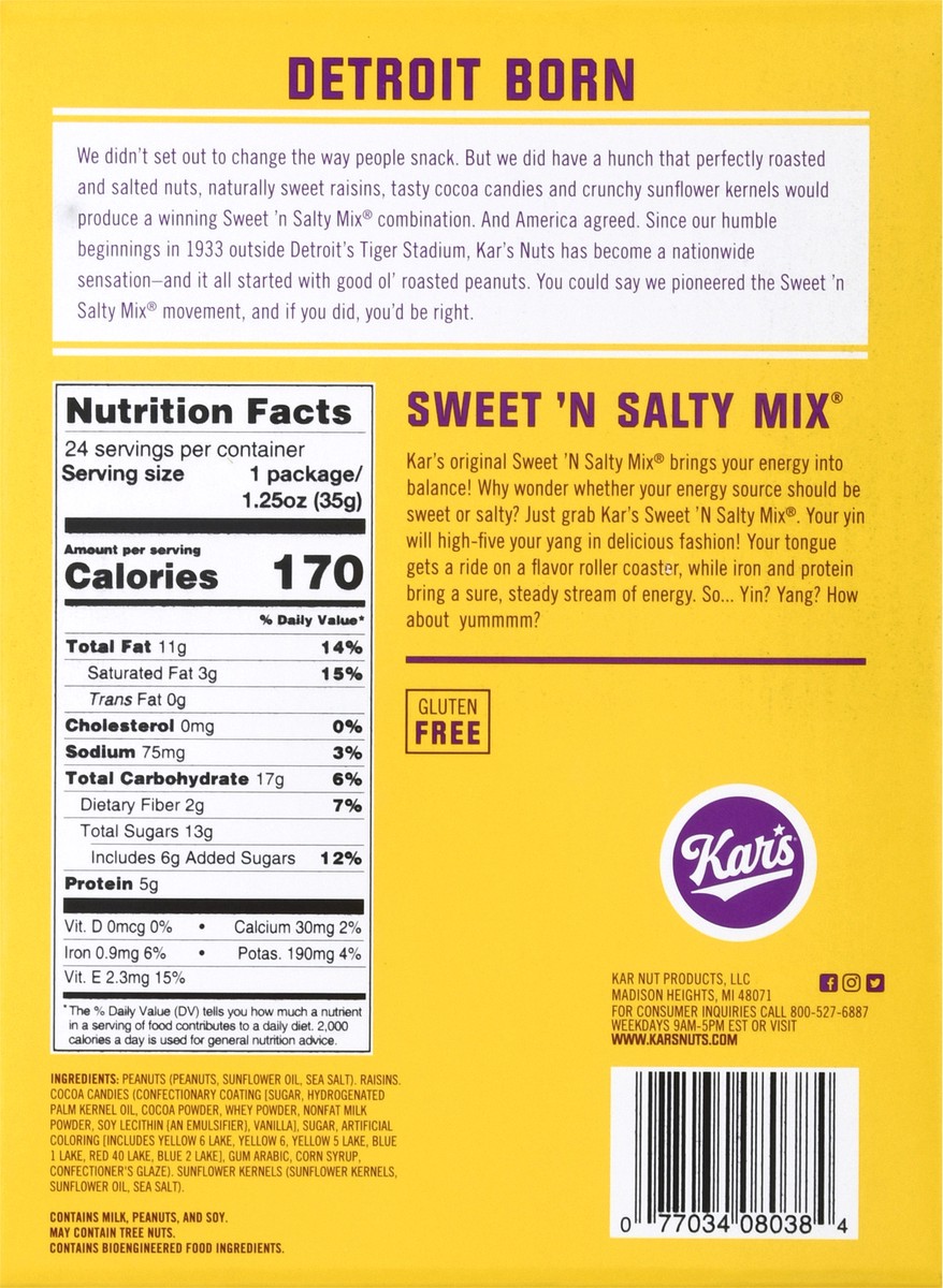 slide 11 of 13, Kar's 24 Packs Sweet 'n Salty Mix 24 - 1.25 oz Packs, 24 ct