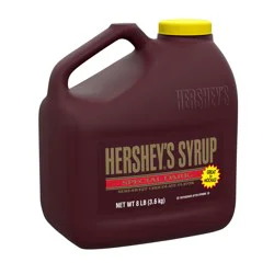 Hershey's Special Dark Semi Sweet Chocolate Flavored Syrup Bulk Jug, 8 lb