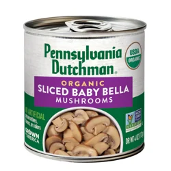 Pennsylvania Dutchman Organic Sliced Baby Bella Mushrooms 4 oz