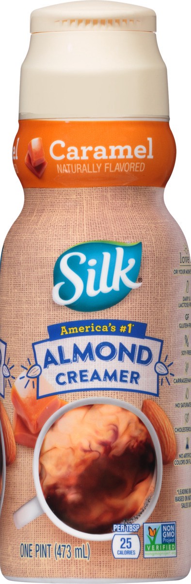 slide 6 of 7, Slik Silk Caramel Almond Creamer, 16 oz