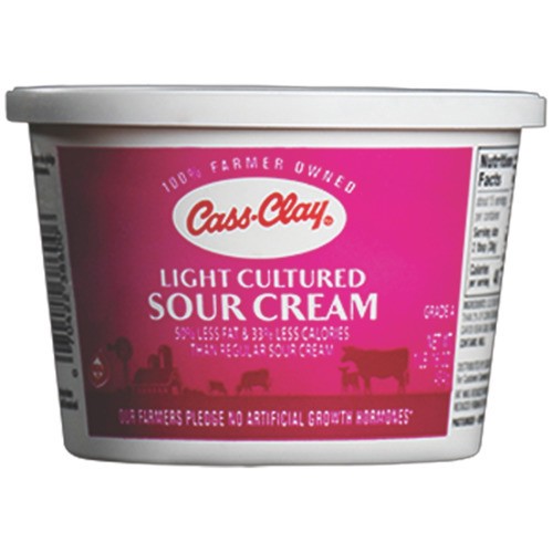 slide 1 of 1, Cass-Clay® light cultured sour cream, 16 oz