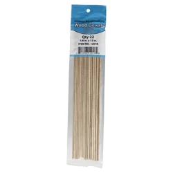 Cindoco Packaged Dowels 1/8" X 12" 22/pk