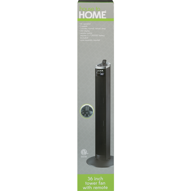 slide 1 of 1, NON BRAND Tower Fan W/ Remote Bl, 1 ct