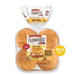 Pepperidge Farm Farmhouse Butter Hamburger Buns, 8-Pack Bag