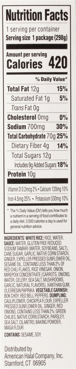 slide 12 of 13, Saffron Road Plant Based General Tso's Vegan White Rice Frozen Dinner, 10.5 oz