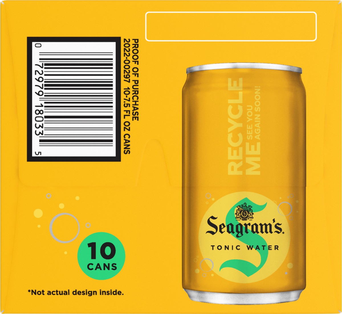 slide 8 of 9, Seagram's Seagrams Tonic Fridge Pack Cans, 7.5 fl oz, 10 Pack, 10 ct