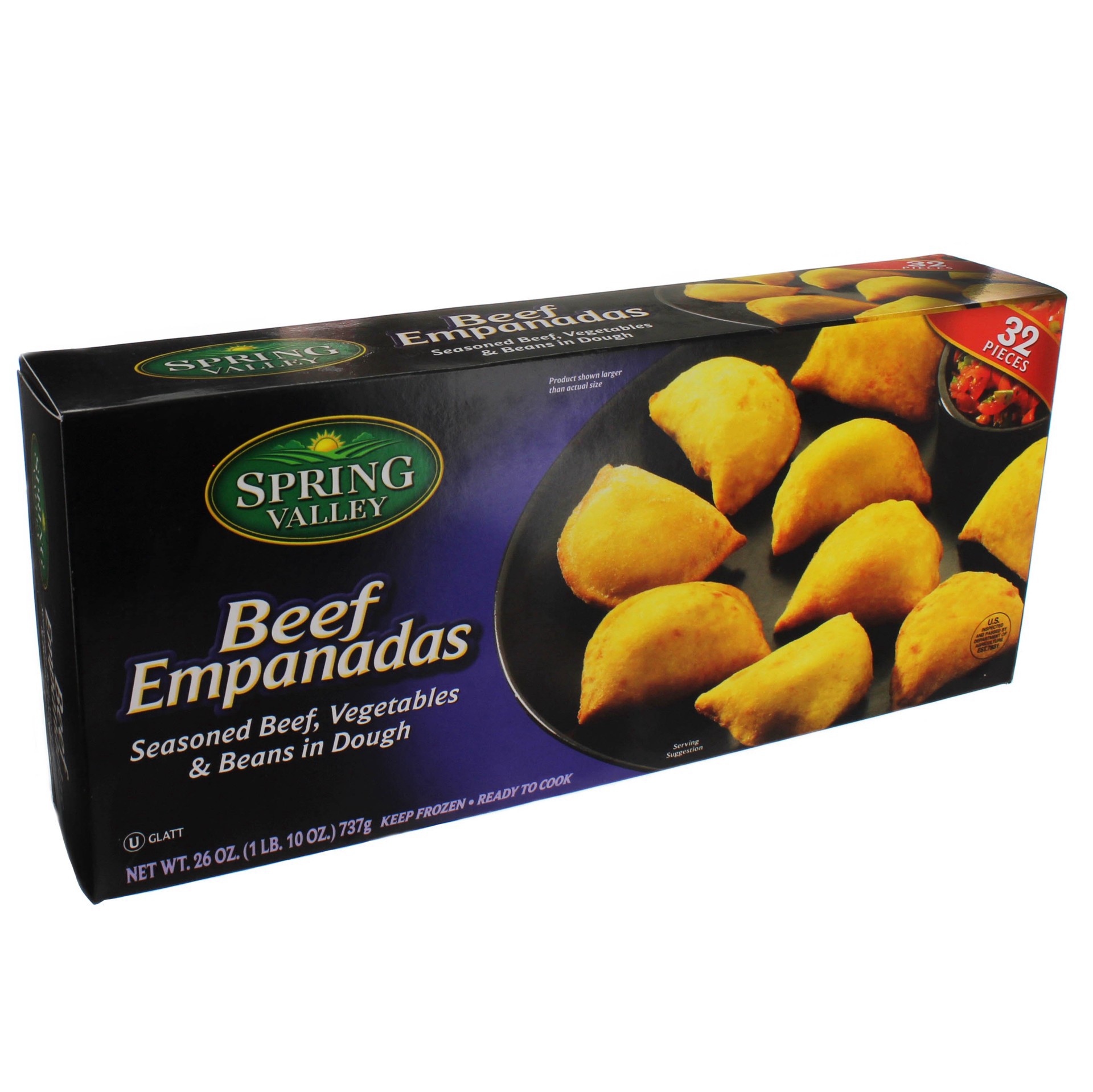 slide 1 of 1, Spring Valley Beef Empanadas Glatt, 32 ct