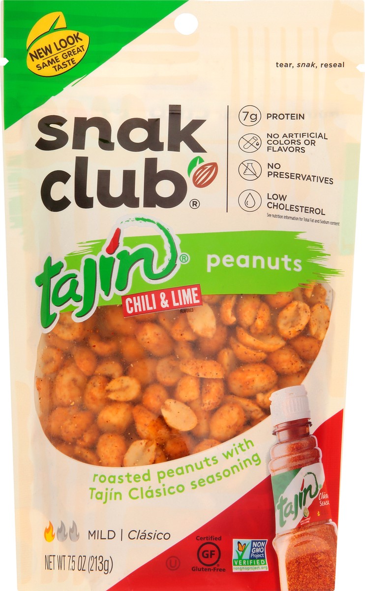 slide 1 of 9, Snak Club Tajin Peanuts, 7.5 oz