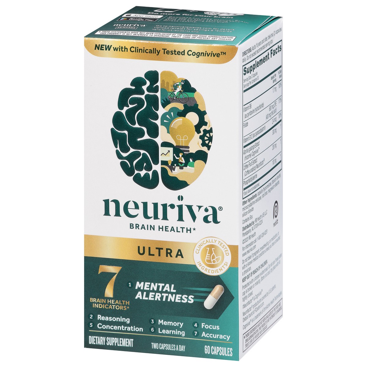 slide 7 of 12, Neuriva Ultra Brain Health 60 Capsules, 60 ct