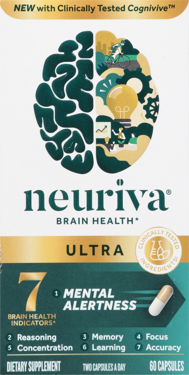 slide 2 of 12, Neuriva Ultra Brain Health 60 Capsules, 60 ct