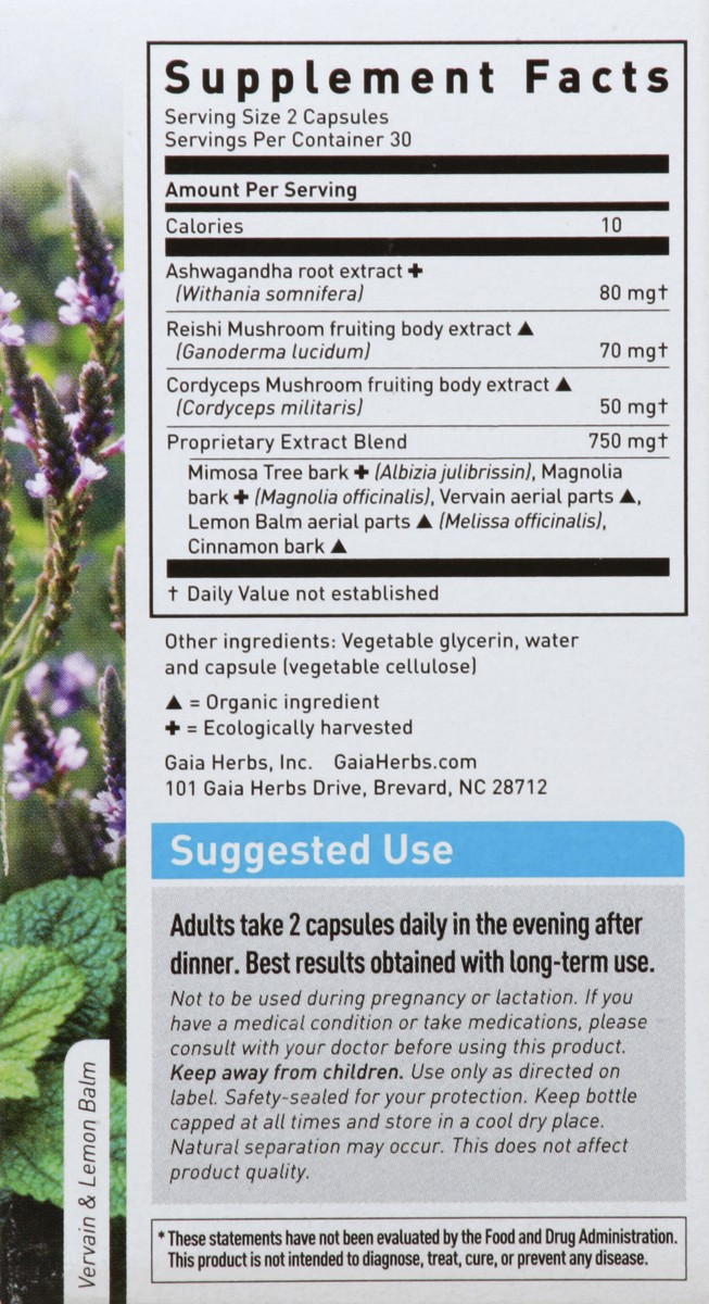 slide 3 of 13, Gaia Herbs Adrenal Health Nightly Restore Herbal Supplement, 60 ct