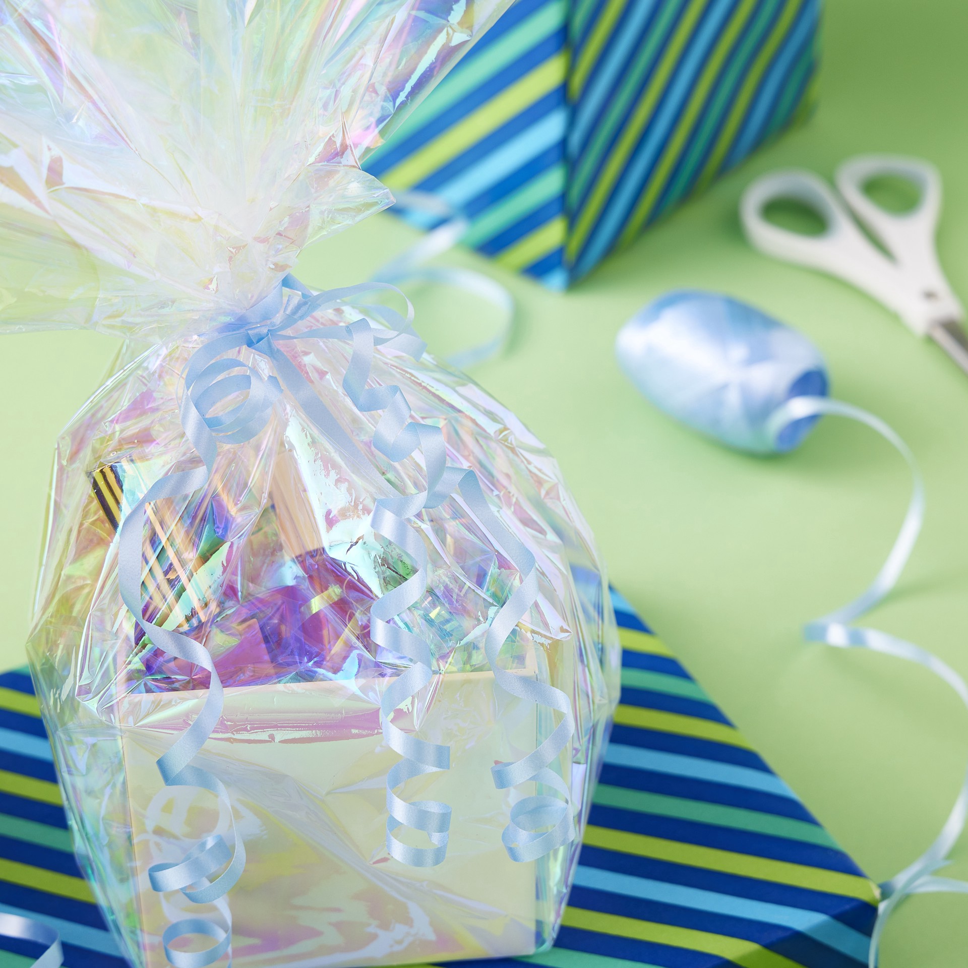 slide 3 of 4, 66ft. Light Blue Ribbon Keg By Celebrate It, 66 ft