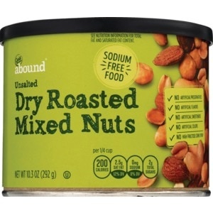 slide 1 of 1, Gold Emblem Abound Unsalted Dry Roasted Mixed Nuts, 10.3 Oz, 10.3 oz